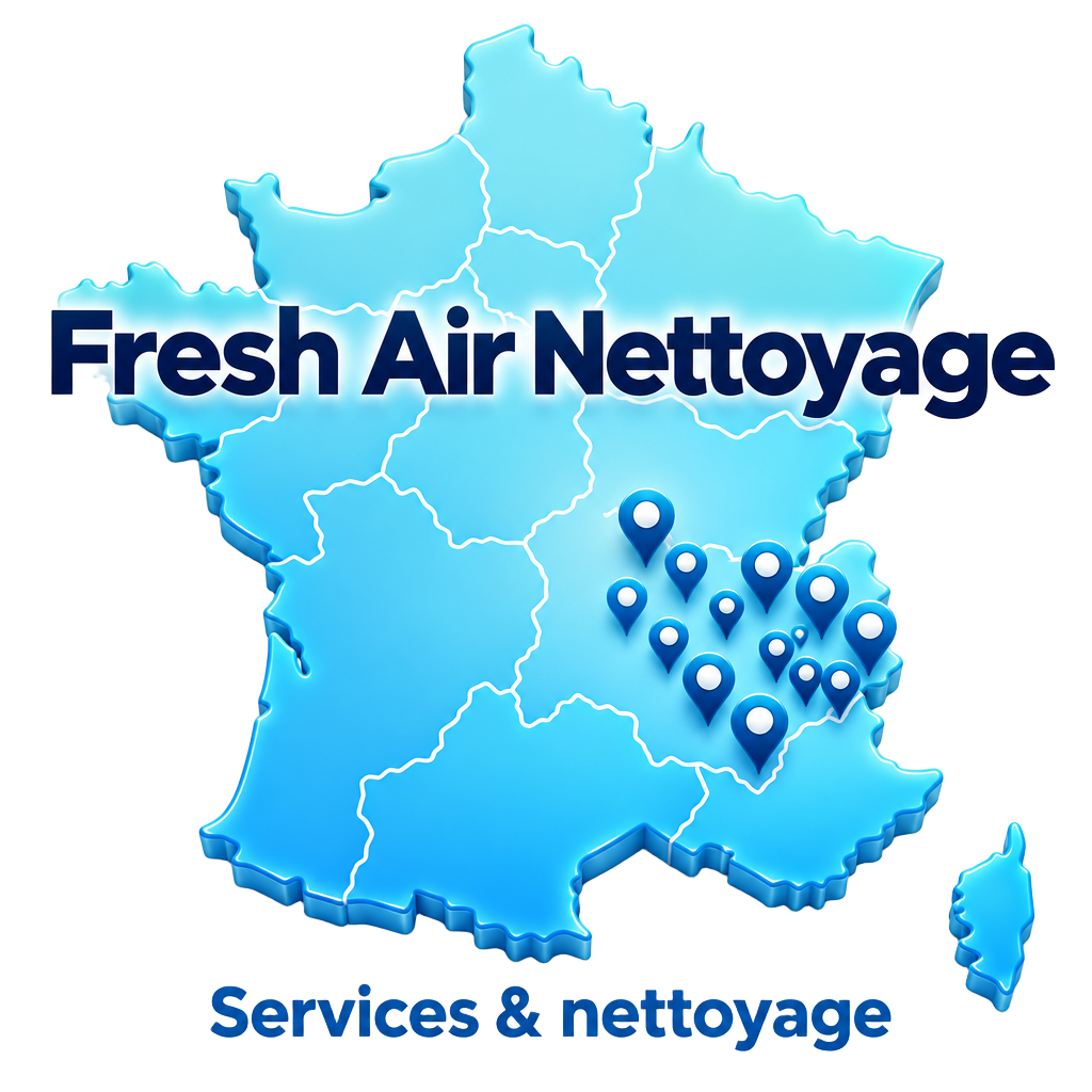 Carte de France Fresh Air Nettoyage : zone d'intervention en Savoie
